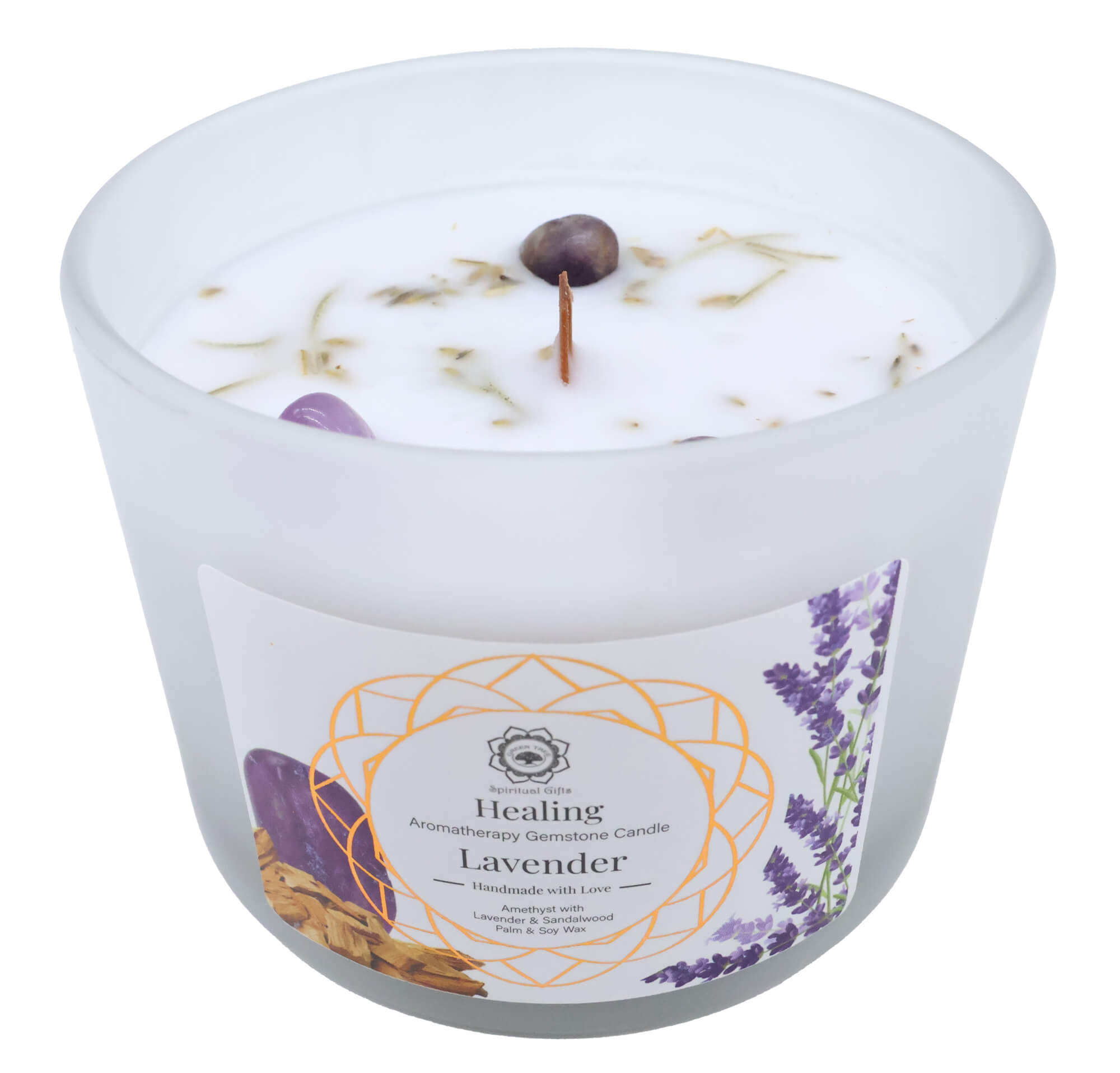 Candela Green Tree 'Guarigione' Ametista + Lavanda 256g