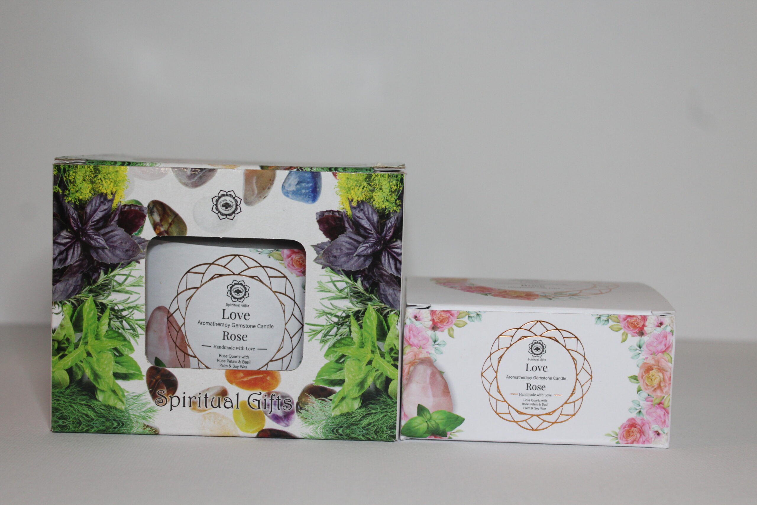 Candela Green Tree 'Amore' Quarzo Rosa + Rosa - immagine 3