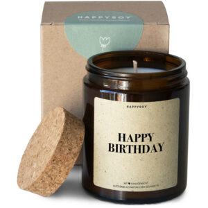 Candela Profumata “Buon compleanno!” Happysoy – Idea Regalo Compleanno per Amici e Famiglia (322 g)
