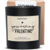 Candela Profumata “You are my Valentine” – Cera di Soia 220 g, Fragranza Miaflora con Giglio Iris Gelsomino, Idea Regalo San Valentino