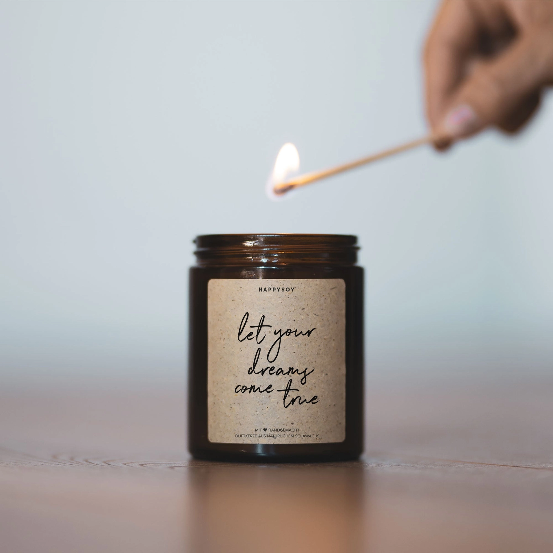 Candela Profumata Motivazionale “Lascia che i tuoi sogni si avverino” Idea Regalo Ispirazionale, 322 Gr. - immagine 6
