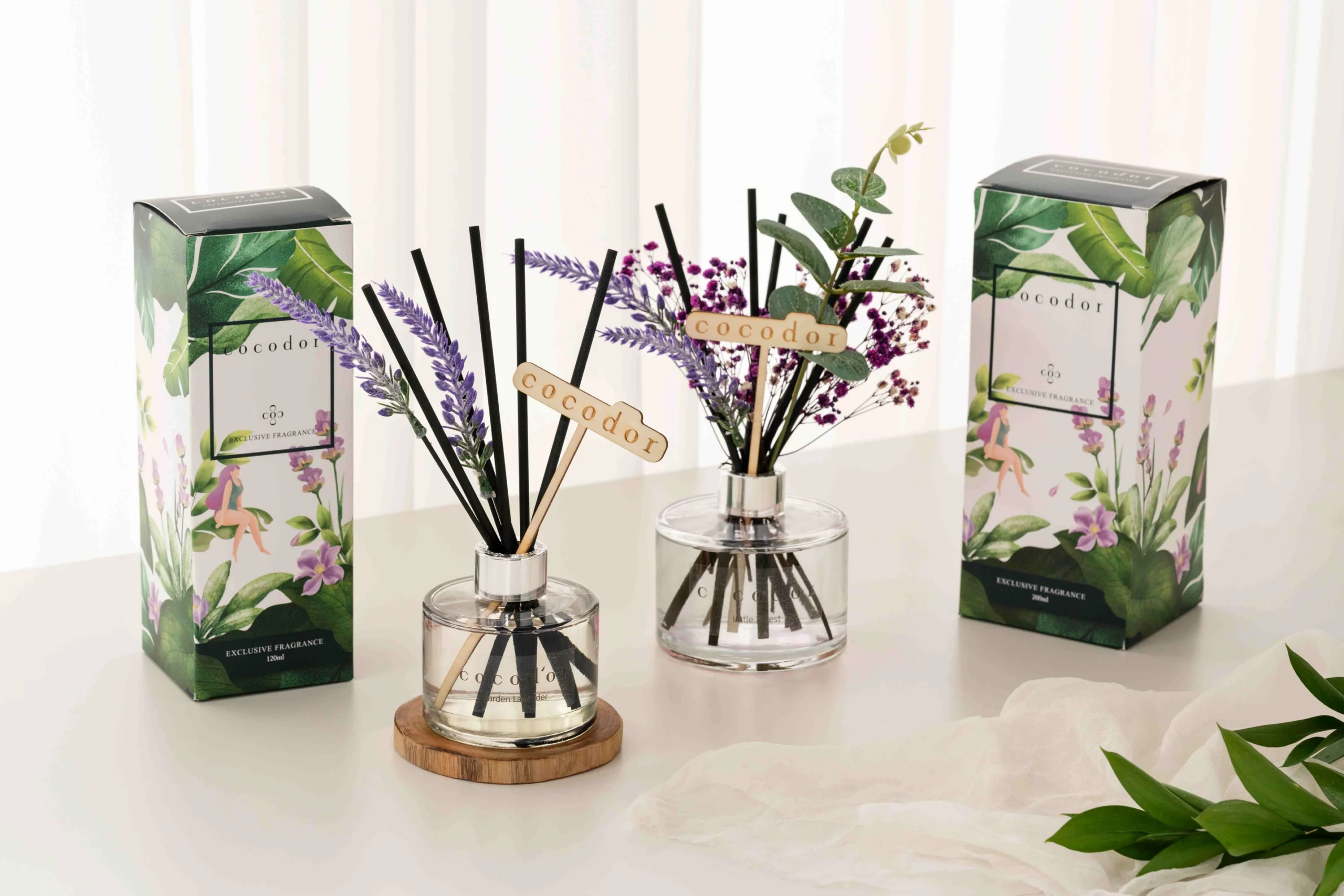 Cocodor April Breeze Diffusore a Bastoncini 200 ml – Profumatore per Ambiente Floreale con Bacche Dolci, Note Polverose e Fiori Decorativi Lavanda/Gypsophila - immagine 4