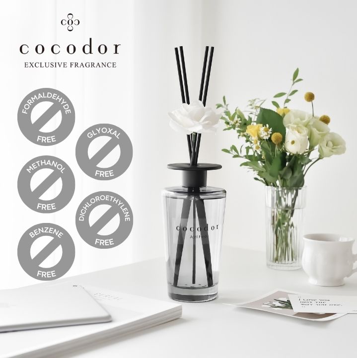Cocodor Diffusore a Bastoncini 500 ml Pure Cotton – Profumatore per Ambiente Effetto Lino Pulito con Agrumi, Fiore Bianco e Bastoncini Neri - immagine 4