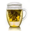 Bicchiere Da Tè Creano Con Filtro E Coperchio In Vetro 400 Ml