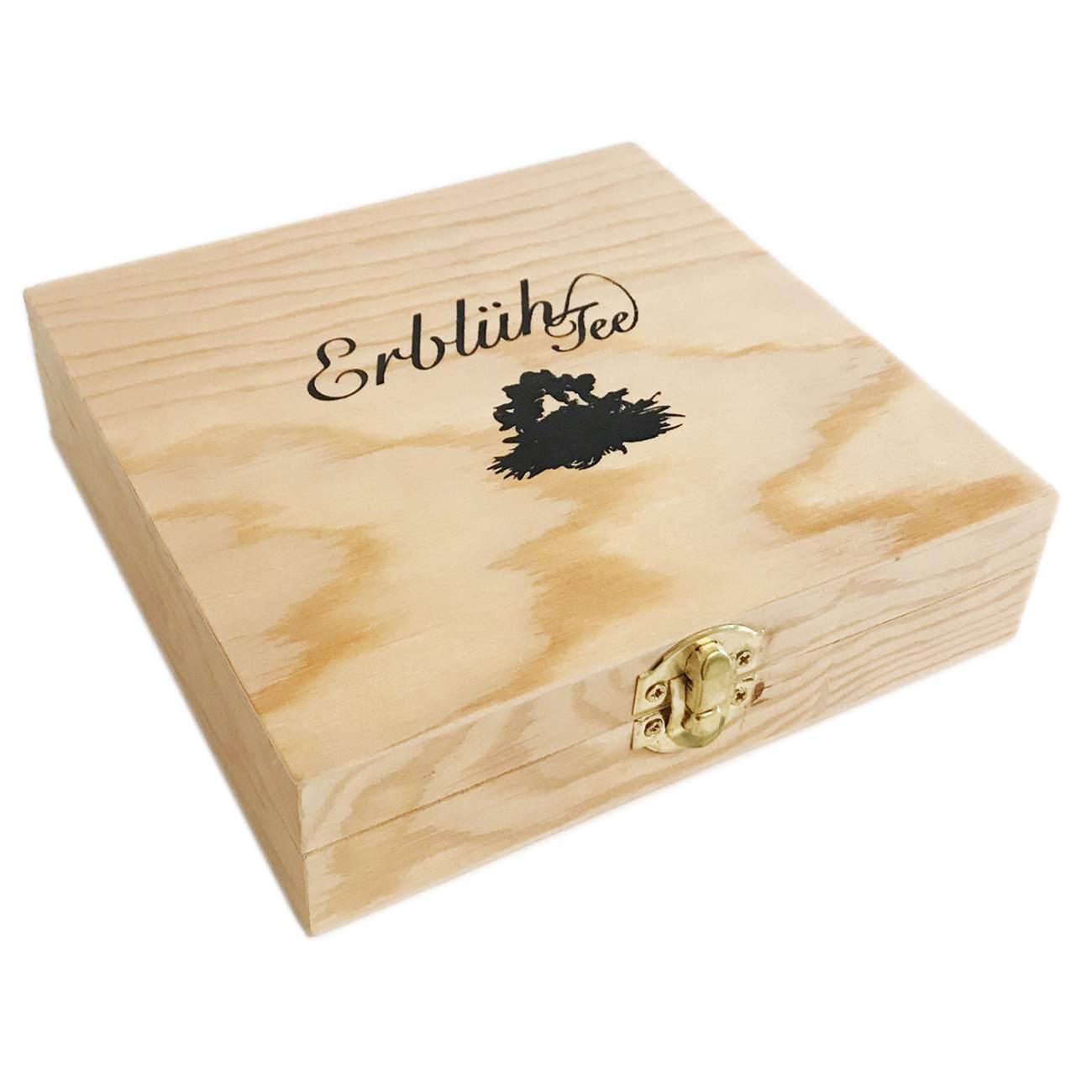 Set Regalo Tè Fiorito Creano Erblühtee in Scatola di Legno – 12 Tè Floreali, 9 Varietà di Tè Bianco e Nero, Idea Regalo - immagine 3