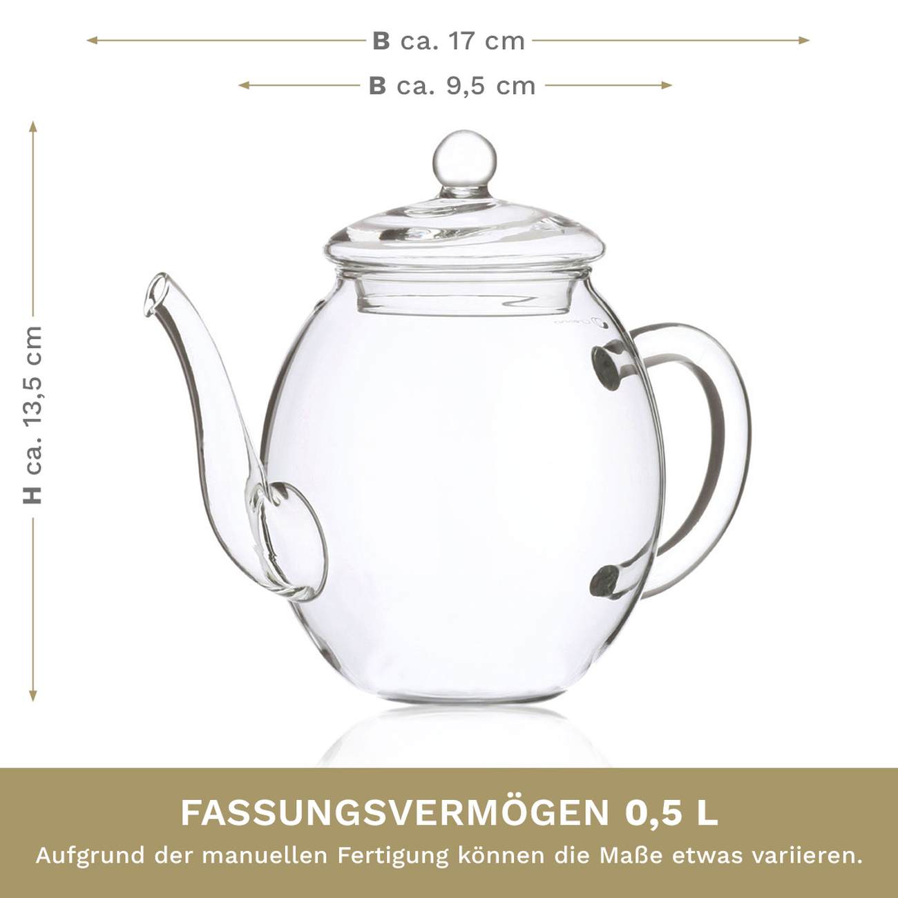 Set Regalo Tè In Fiore Creano Con Teiera Vetro 500 Ml - immagine 2