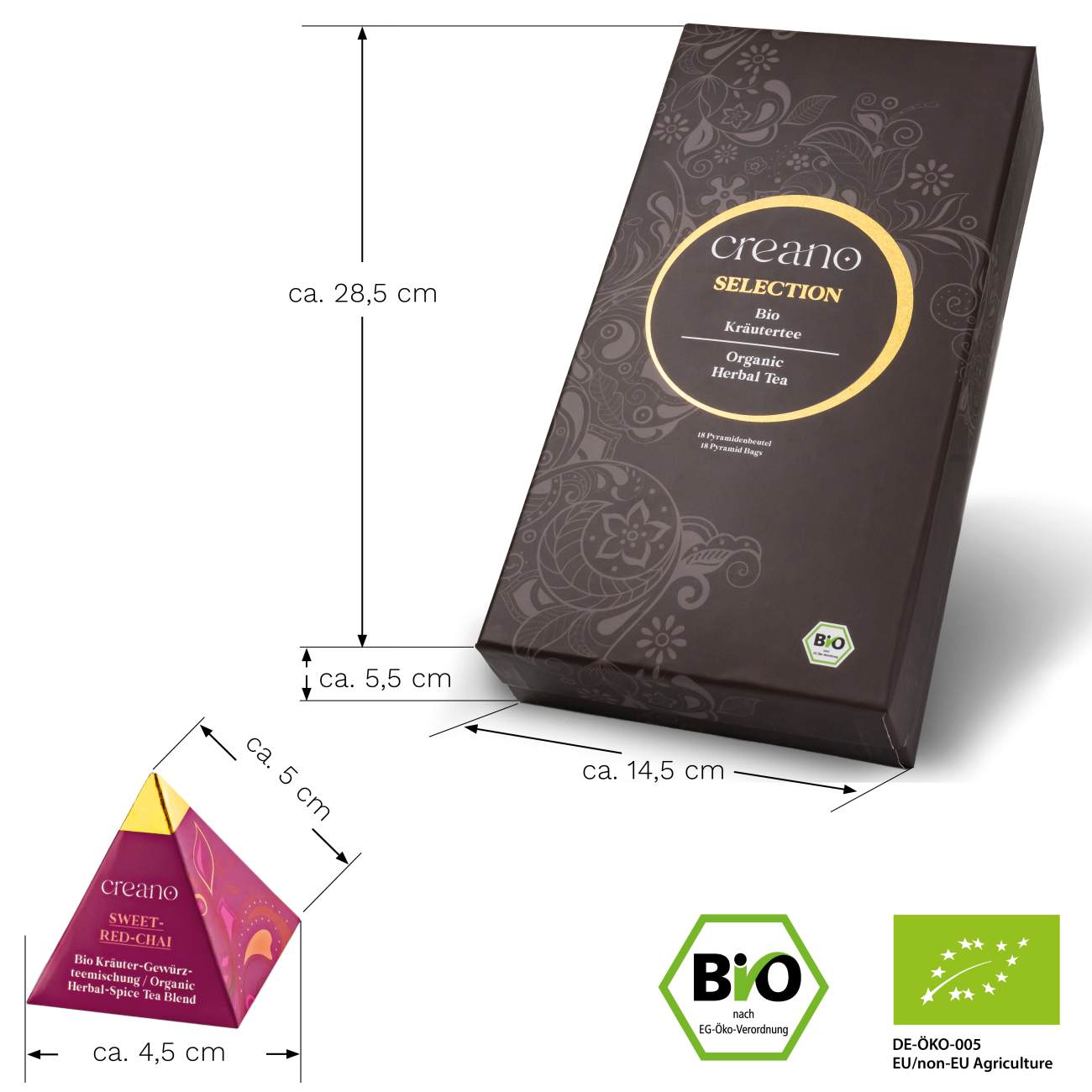Set Regalo Tisane Bio Creano 18 Bustine Piramidali 45 G - immagine 6