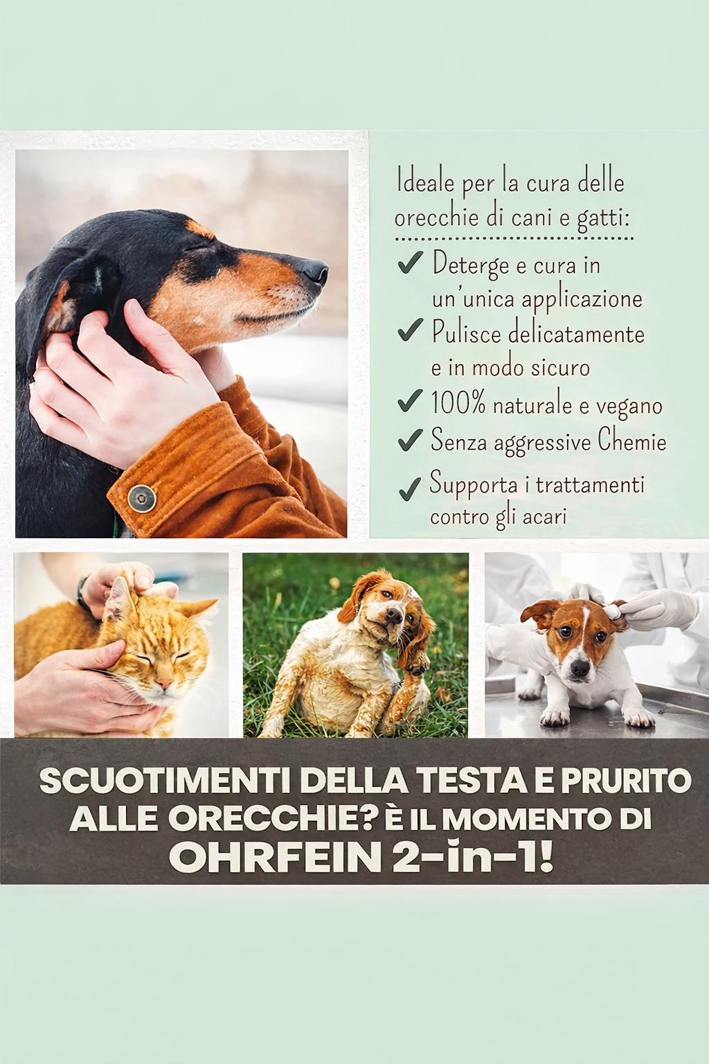 Detergente e cura auricolare 2-in-1 per cani e gatti - immagine 2