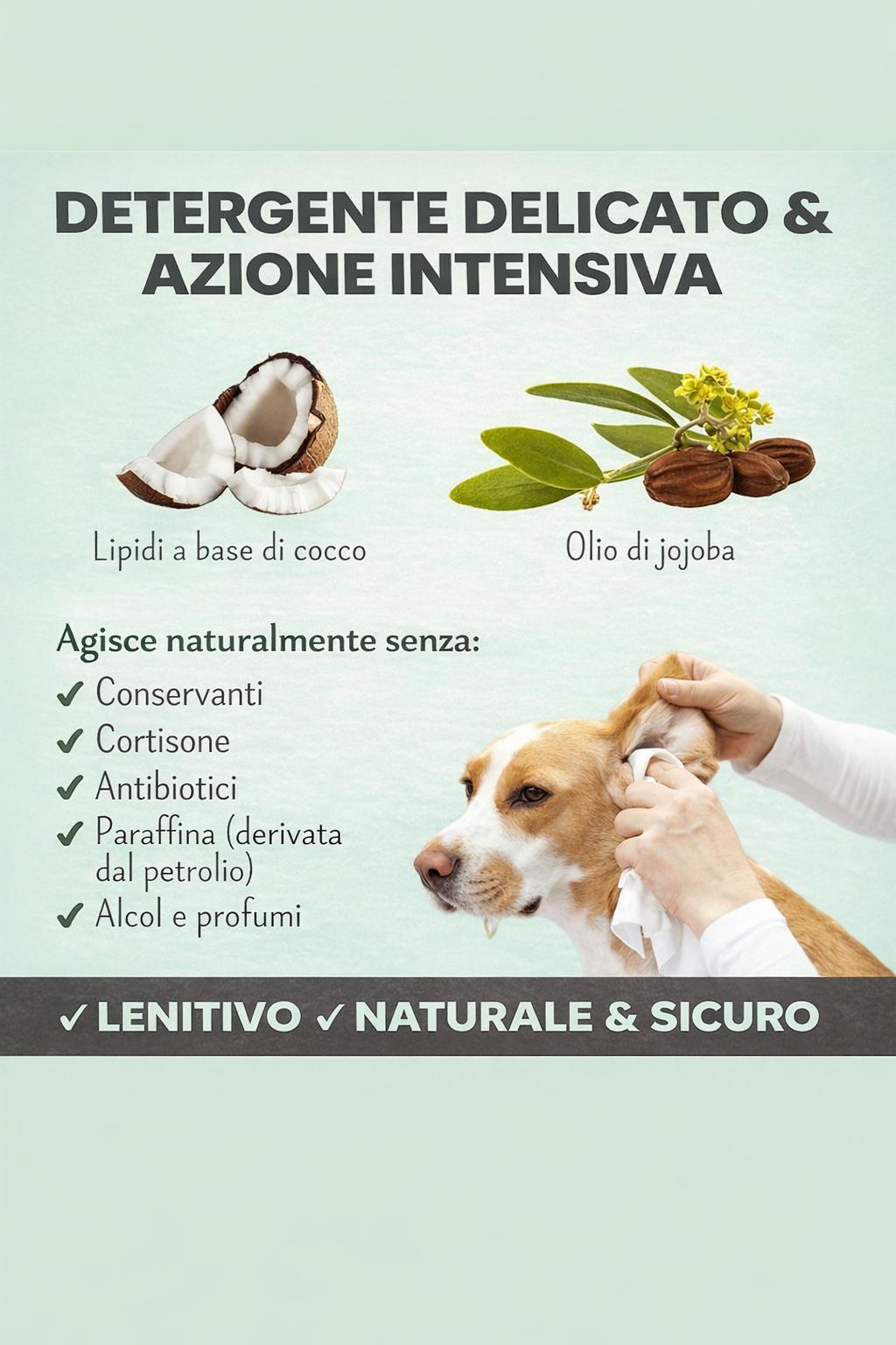 Detergente e cura auricolare 2-in-1 per cani e gatti - immagine 4