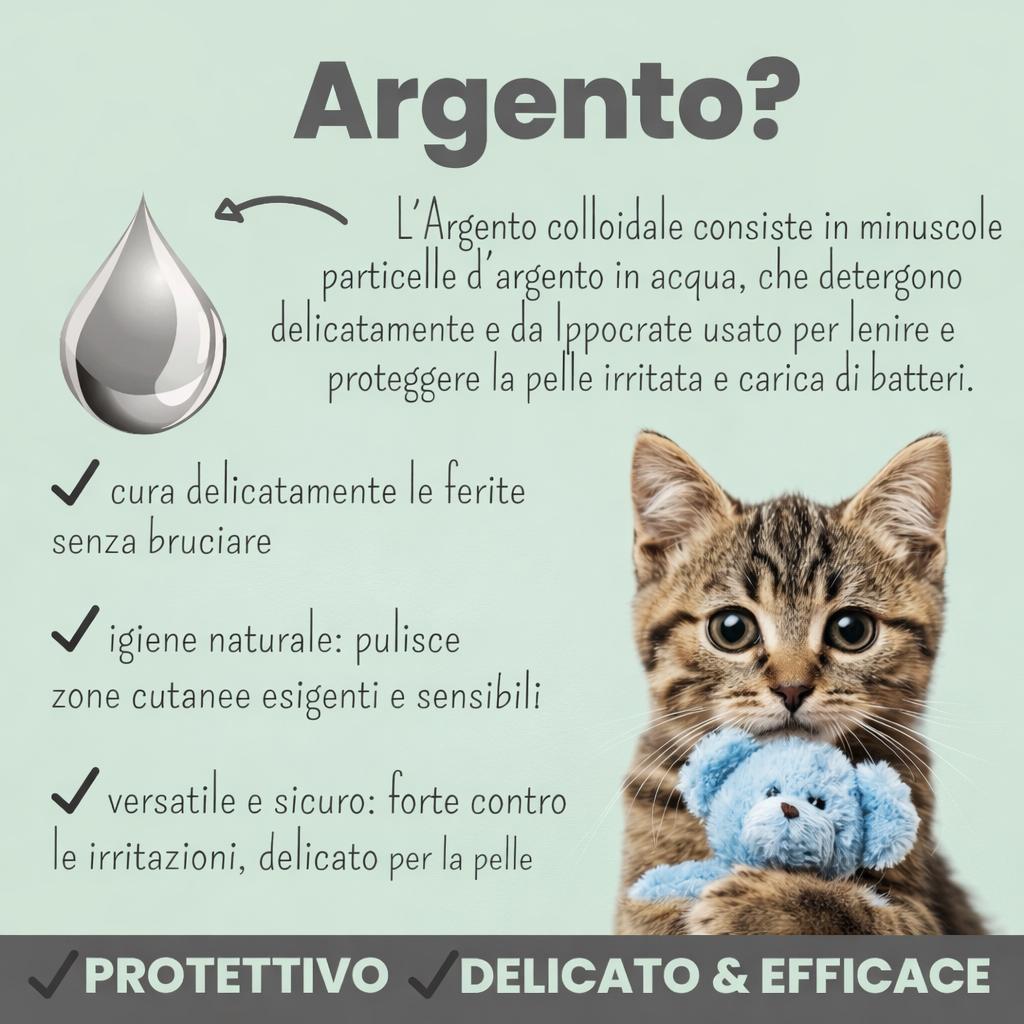 Spray d'argento per cani e gatti con 50 ppm (100 ml) - immagine 3