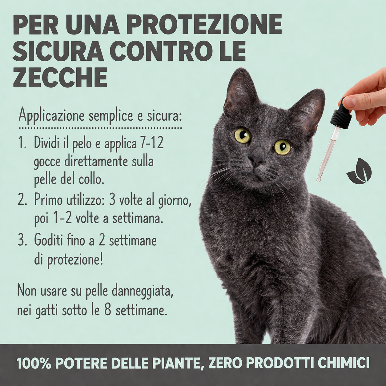 Zpot-on per gatti contro zecche, pulci, acari e zanzare - immagine 5