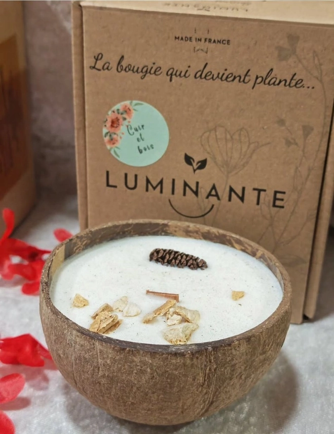 La candela che diventa pianta Legno di Oud modello "coco" - immagine 2