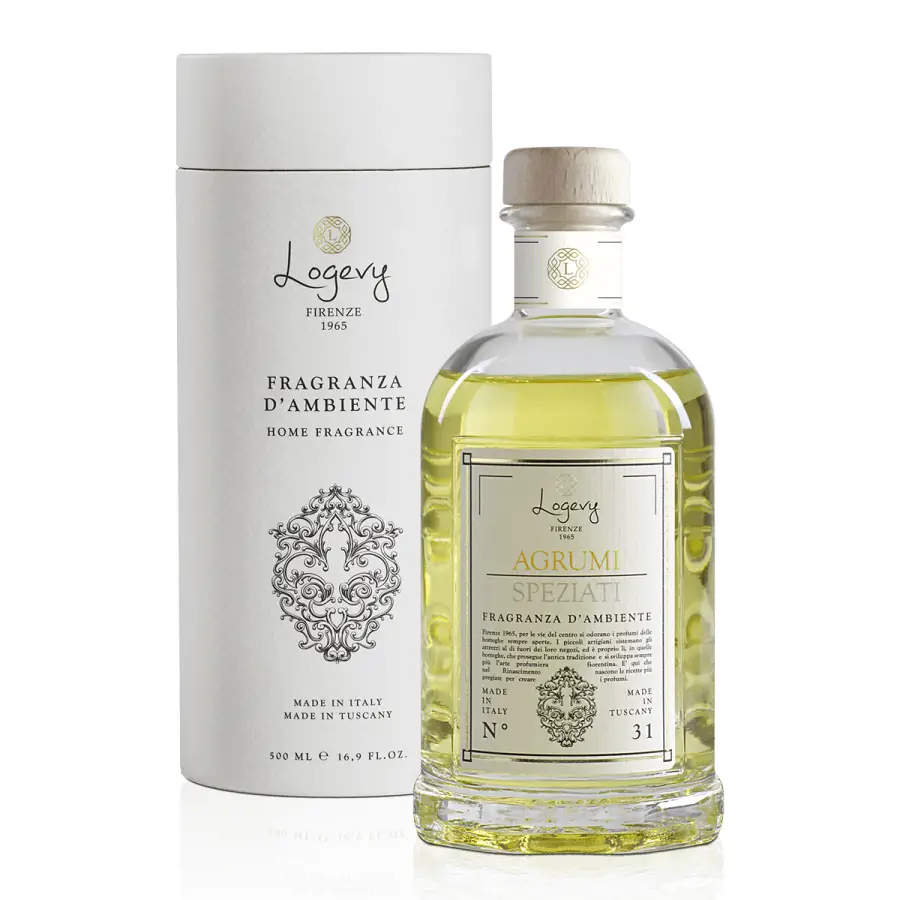 Fragranza Ambiente Agrumi Speziati – Logevy Firenze 1965 (250ml, 500ml, 1000ml, 3000ml) - immagine 2