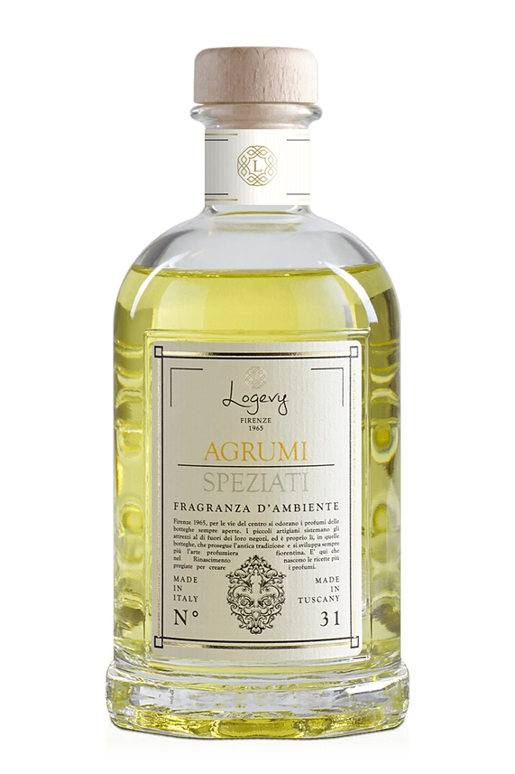 Fragranza Ambiente Agrumi Speziati – Logevy Firenze 1965 (250ml, 500ml, 1000ml, 3000ml)