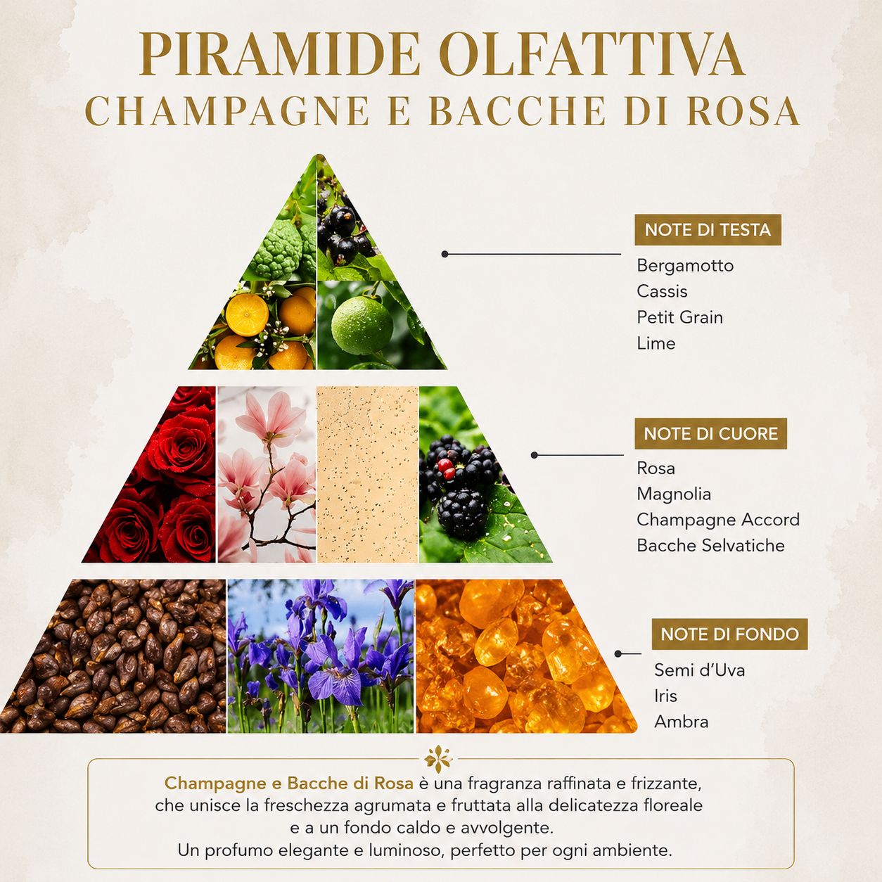 Fragranza Ambiente Champagne e Bacche di Rosa – Logevy Firenze 1965 (100ml, 250ml, 500ml, 1000ml, 3000ml) - immagine 6